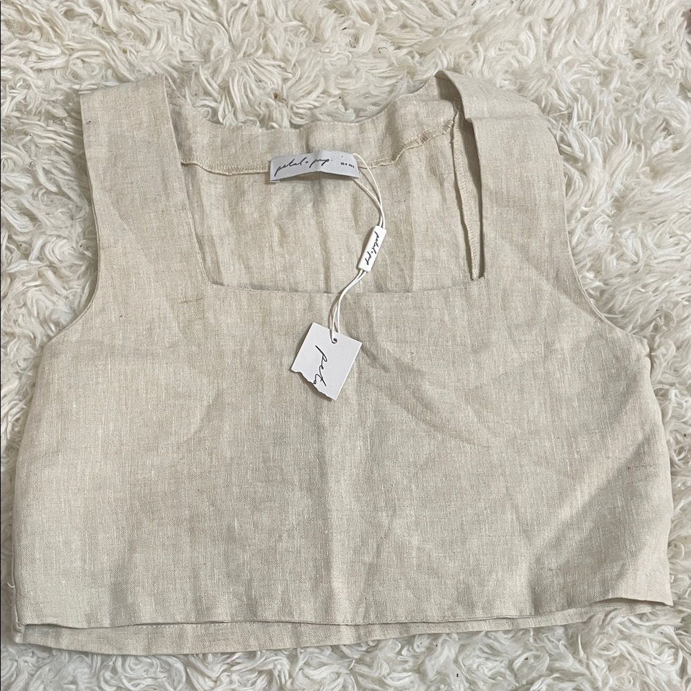 Petal & Pup Beige Crop Top